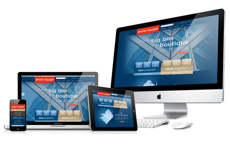 Mobile responsive website design preview across phone, tablet, and desktop